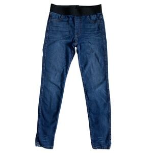Karen Kane Womens Skinny Denim Leggings Dark Wash Elastic Waist Jeans Size 6